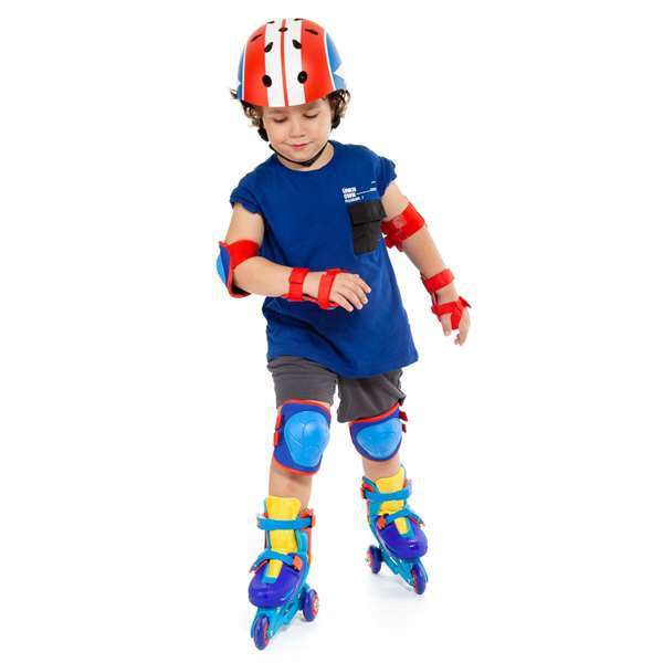 Molto - Set de protections pour enfant 6 pièces - Taille M - Bleu - En plastique