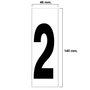 WOLFPACK LINEA PROFESIONAL Numéro Adhésif Nº 2 (46x140 mm)