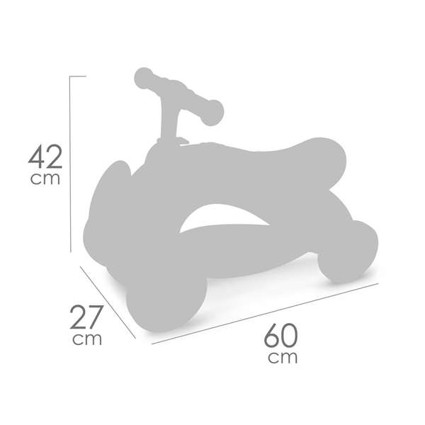 Decuevas Koala 60x27x42 cm - Mon premier trotteur à pousser avec roues en caoutchouc et corde de traction, en métal, plastique et polyester