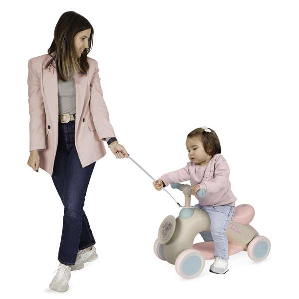 Decuevas Koala 60x27x42 cm - Mon premier trotteur à pousser avec roues en caoutchouc et corde de traction, en métal, plastique et polyester