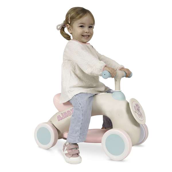 Decuevas Koala 60x27x42 cm - Mon premier trotteur à pousser avec roues en caoutchouc et corde de traction, en métal, plastique et polyester