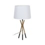 BigBuy Home Lampe de bureau Blanc Noir Doré Fer 40 W