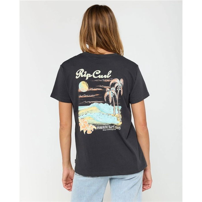 T-shirt à manches courtes femme Rip Curl Waikiki Standard Noir 7-8 ans