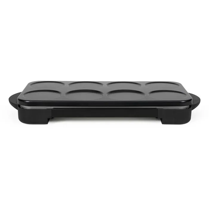 Livoo DOC349N - Crêpière et plancha grill 2-en-1, 1500W, plaques amovibles 54.4x28.8 cm, revêtement antiadhésif sans PFAS, thermostat réglable, noir