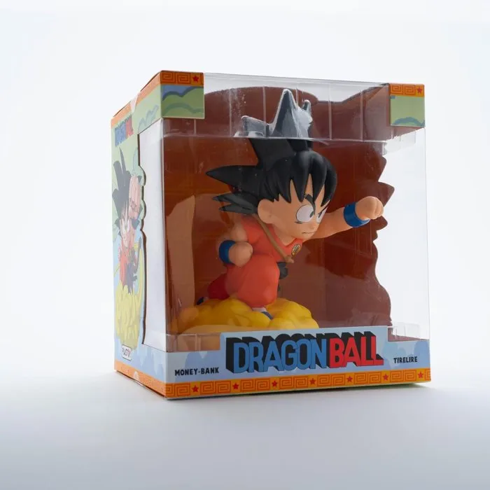 Plastoy Tirelire Dragon Ball Son Goku Enfant sur Nuage Magique - Licence Officielle - Plastique - 22 cm