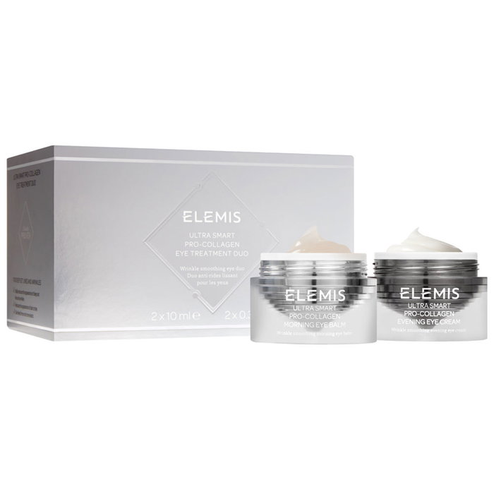 Elemis Crème yeux Pro-Collagen Ultra Smart Duo - Baume de jour et crème de nuit - Lot de 2 - Soin antirides et anticernes - Rajeunit le regard en 28 jours