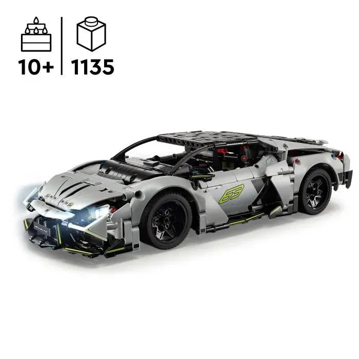LEGO Technic 42214 Supercar Lamborghini Revuelto Télécommandée avec Application - Kit de Construction STEM 1135 Pièces Enfant 10 ans et Plus