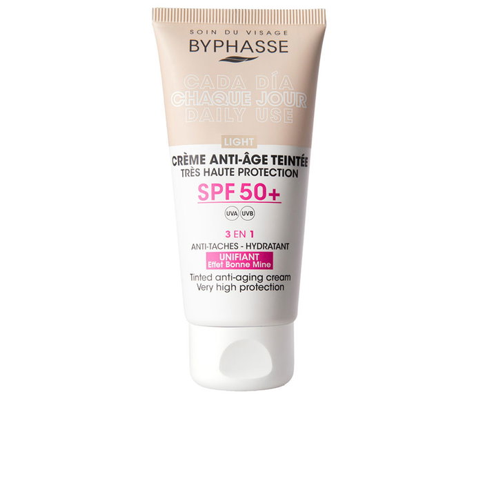 Byphasse Crème Visage Teintée Anti-Âge SPF50+ Light 50 ml Byphasse Crème Visage Teintée Anti-Âge SPF50+ Light 50 ml