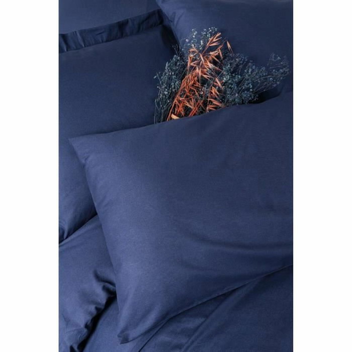 BigBuy Home Parure de couette Bleu foncé 220 x 240 cm