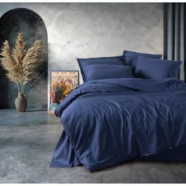 BigBuy Home Parure de couette Bleu foncé 220 x 240 cm