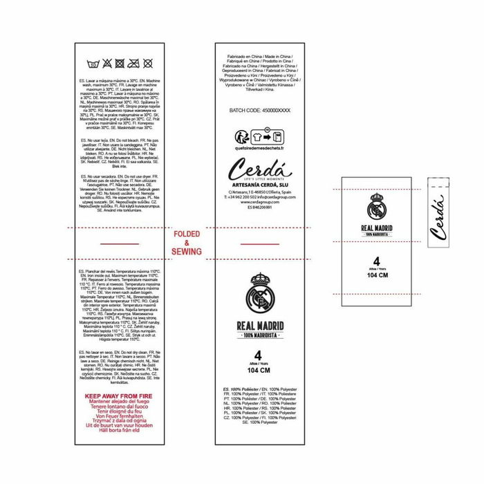 Sweat-shirt à capuche fille Real Madrid C.F. Bleu 5 Ans