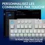 Logitech G G915 TKL X - Clavier gamer sans fil AZERTY, switches tactiles, rétroéclairage - Blanc