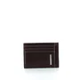 Piquadro Blue Square Porte-cartes en cuir Mogano