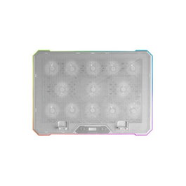 Mars Gaming MNBC13W Base de Refroidissement pour Ordinateur Portable 17 pouces 13 Ventilateurs Blanc USB