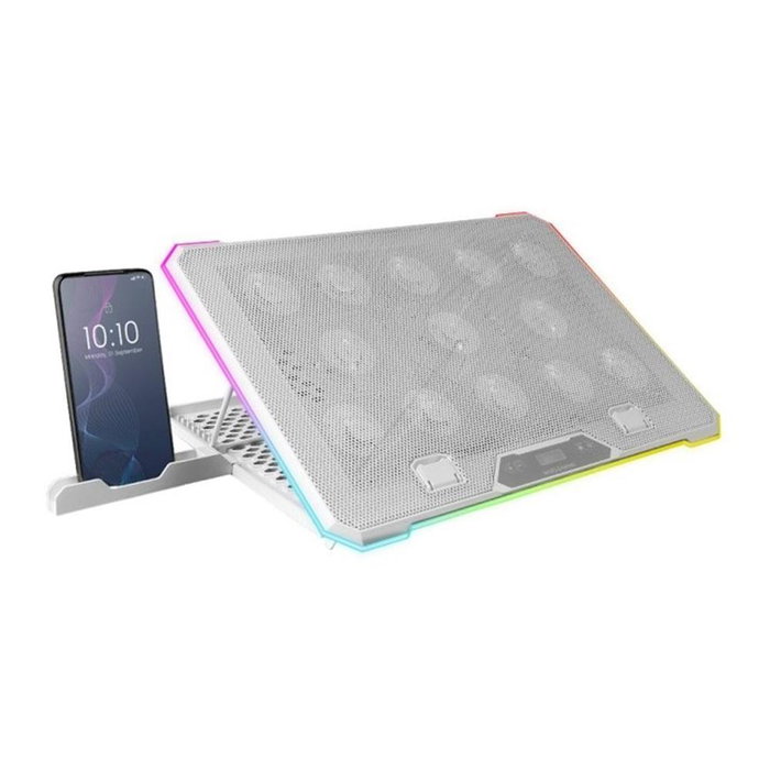 Mars Gaming MNBC13W Base de Refroidissement pour Ordinateur Portable 17 pouces 13 Ventilateurs Blanc USB Mars Gaming MNBC13W Base de Refroidissement pour Ordinateur Portable 17 pouces 13 Ventilateurs Blanc USB