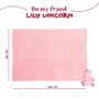 PERLETTI Peluche et Couverture Douce Licorne Lily - Peluche 22 cm, Couverture 120x80 cm - Doudou et Plaid