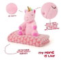 PERLETTI Peluche et Couverture Douce Licorne Lily - Peluche 22 cm, Couverture 120x80 cm - Doudou et Plaid