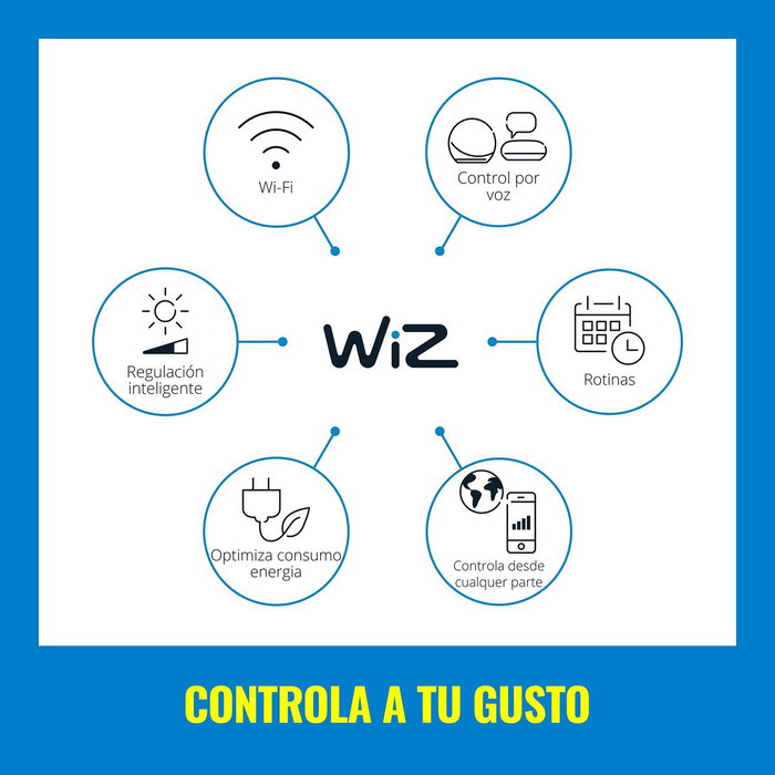 Wiz Guirlande Connectée Extérieure 15m - 12 Ampoules LED Multicolores