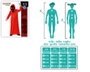Déguisement Enfant Démon et Squelette Halloween - Tunique avec Capuche et Masque Intégrée - Taille 10-12 Ans - Rouge