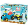 Ecoiffier Porteur Tracteur avec Remorque et Tondeuse Multicolore