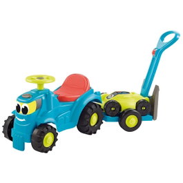 Ecoiffier Porteur Tracteur avec Remorque et Tondeuse Multicolore