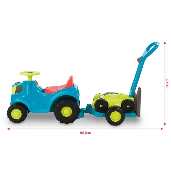 Ecoiffier Porteur Tracteur avec Remorque et Tondeuse Multicolore Ecoiffier Porteur Tracteur avec Remorque et Tondeuse Multicolore
