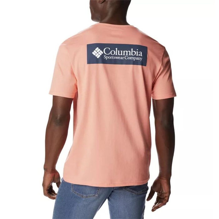 T-shirt à manches courtes homme Columbia 1834041879 Saumon (XS)