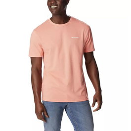 T-shirt à manches courtes homme Columbia 1834041879 Saumon (XS)