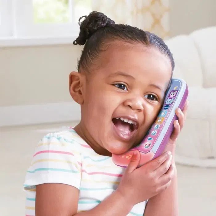 Vtech - Téléphone Jouet Éducatif Interactif P'tit Genius Magic Light Rose - 10 Activités - Rétroéclairage - Pour Enfants de 2 à 6 ans