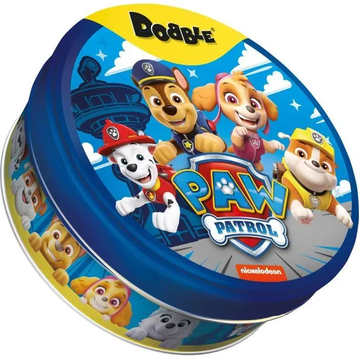 Dobble - Jeu de société Pat Patrouille - Zygomatic - Avec 5 mini-jeux - Version française - À partir de 6 ans Dobble - Jeu de société Pat Patrouille - Zygomatic - Avec 5 mini-jeux - Version française - À partir de 6 ans
