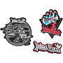 ERIK - Set de 3 autocollants patchs Judas Priest - Taille 7 et 13 cm - Pour couture ou collage sur textile