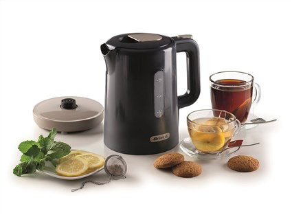 Ariete 2846/00 Bouilloire électrique Breakfast 1,7L avec filtre anticalc, base 360° et arrêt automatique - Graphite