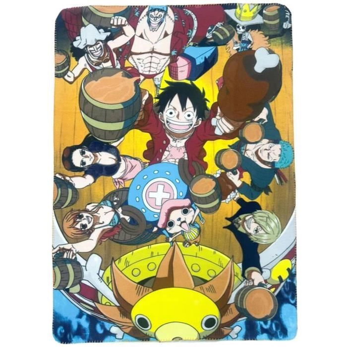 One Piece Couverture Multicolore Carreaux Ecossais 100 x 140 cm