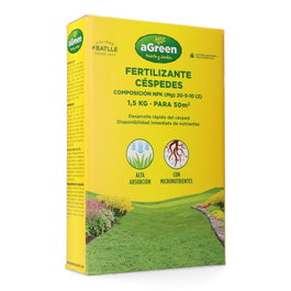 Agreen Fertilisant granulé pour césped 1,5 kg - 50 m²