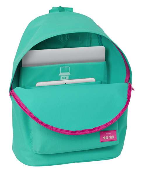 Safta Sac à dos pour ordinateur portable 14.1 pouces Nait Nait couleur vert menthe, dimensions 31x41x16 cm