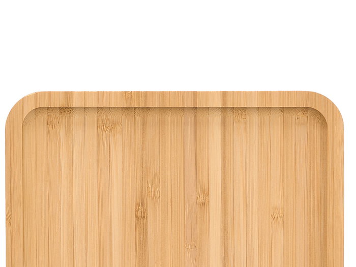 KINVARA Plateau Carré en Bambou Naturel 20x20cm (Lot de 12)