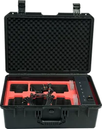 ALGAMLIGHT Case et chargeur pour 6 Event Par44 Quad-IP, mallette de transport premium avec charge intégrée
