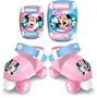 Minnie Patins à Roulettes MN432035 Ajustables Taille 23-27 + Kit Protections avec Coudières et Genouillères - Rose