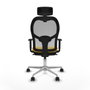 Piqueras y Crespo Chaise de Bureau avec Appui-tête Jorquera 1D086N2 Jaune