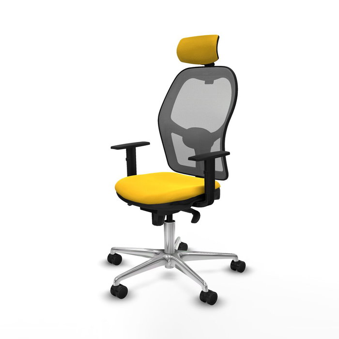 Piqueras y Crespo Chaise de Bureau avec Appui-tête Jorquera 1D086N2 Jaune
