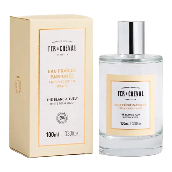 FER A CHEVAL Eau Fraîche Parfumée au Thé Blanc et Yuzu 95% Naturel - Spray Corps Fraîcheur FER A CHEVAL Eau Fraîche Parfumée au Thé Blanc et Yuzu 95% Naturel - Spray Corps Fraîcheur