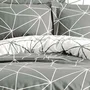 Parure de Lit 240 x 220 cm - 1 Housse de Couette + 2 Taies d'Oreiller 60x60 cm - Coton Renforcé 100% - 140 Fils - Gris