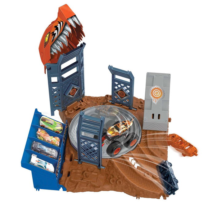 Hot Wheels Monster Trucks Arena Smashers Desafío Giratorio Hnb93 - Jeu de voiture de cascade avec effet tremblement - Jouet pour enfants dès 4 ans Hot Wheels Monster Trucks Arena Smashers Desafío Giratorio Hnb93 - Jeu de voiture de cascade avec effet tremblement - Jouet pour enfants dès 4 ans