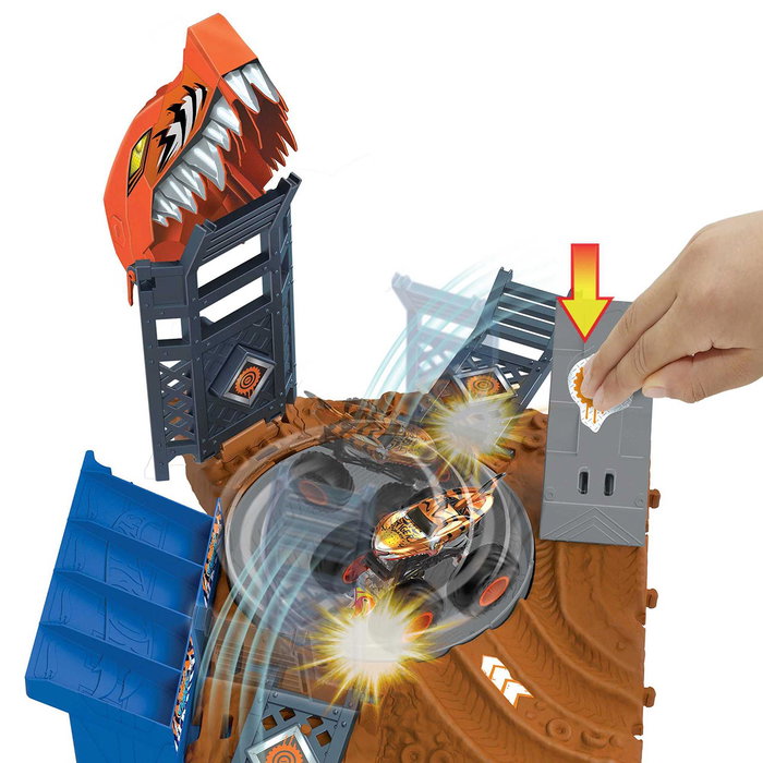 Hot Wheels Monster Trucks Arena Smashers Desafío Giratorio Hnb93 - Jeu de voiture de cascade avec effet tremblement - Jouet pour enfants dès 4 ans Hot Wheels Monster Trucks Arena Smashers Desafío Giratorio Hnb93 - Jeu de voiture de cascade avec effet tremblement - Jouet pour enfants dès 4 ans