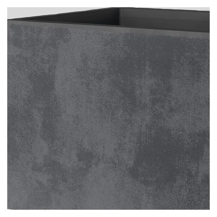 Deroma Jardinière Muret Millennium R avec Réserve d'Eau 59x25xH25 cm Anthracite en Matière Recyclée Résistante au Gel et aux UV Volume 26 L