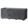 Deroma Jardinière Muret Millennium R avec Réserve d'Eau 59x25xH25 cm Anthracite en Matière Recyclée Résistante au Gel et aux UV Volume 26 L