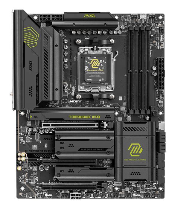 MSI MAG B850 TOMAHAWK MAX WiFi Carte mère AMD Ryzen Socket AM5 DDR5 PCIe 5.0 Wi-Fi 7