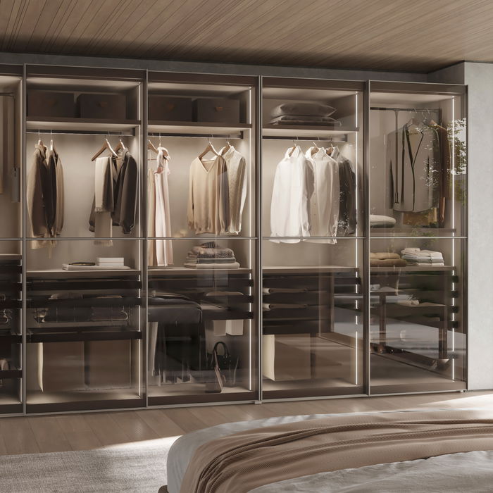 Emuca Rack avec glissières à extension totale et à fermeture douce pour accessoires d'armoire Quartz, 837-863mm, Aluminium et plastique, Titane