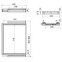 Emuca Rack avec glissières à extension totale et à fermeture douce pour accessoires d'armoire Quartz, 837-863mm, Aluminium et plastique, Titane