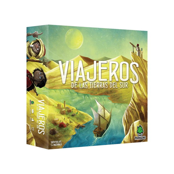 Primigenio EPWS0001 Viajeros de las Tierras del Sur Jeu de plateau stratégie 12+ 1-4 joueurs 60 min Primigenio EPWS0001 Viajeros de las Tierras del Sur Jeu de plateau stratégie 12+ 1-4 joueurs 60 min